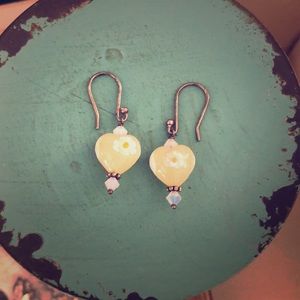 Glass hook earrings